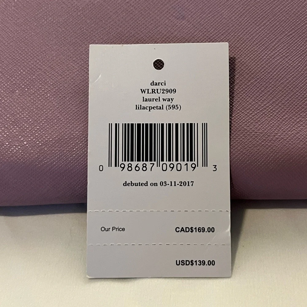 Kate Spade Darci Laurel Way Saffiano Leather Bifold Zip-Around Wallet